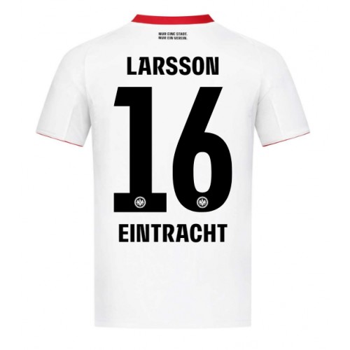 Maglia Calcio Eintracht Frankfurt Hugo Larsson #16 Seconda Divisa 2025-26 Manica Corta